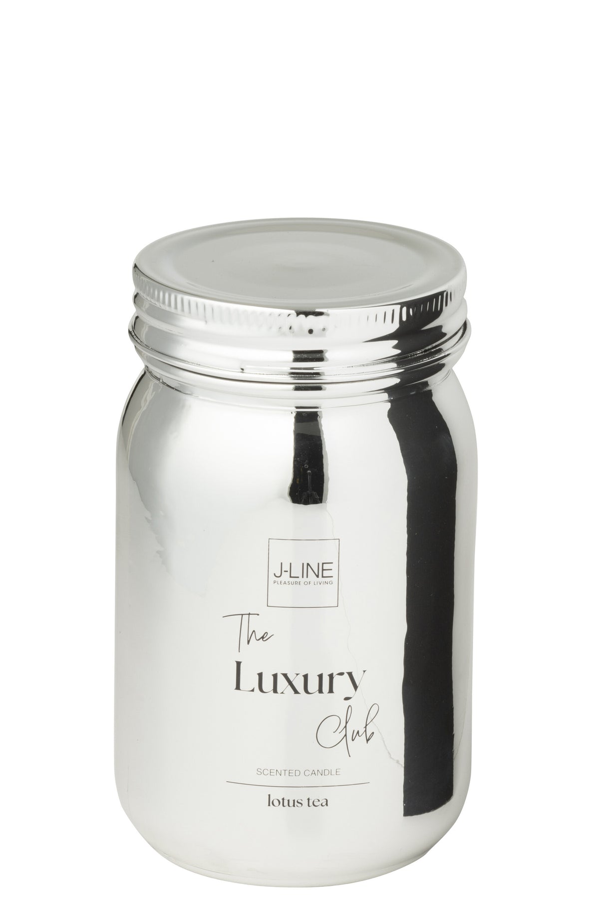Scented Candle Jar Glass Silver Colored-69H - Tuincentrum Lopik