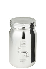 Scented Candle Jar Glass Silver Colored-69H - Tuincentrum Lopik