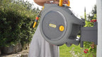  AUTO REEL WANDSLANGBOX + 30 M SLANG, KOPPELINGEN EN TUINSPUIT (25 M + 5 M GRATIS)