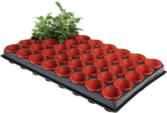 PROFESSIONELE ZAAI- EN STEKTRAY (INCL. 40 X Ø6CM POTTEN)