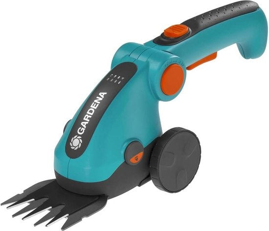  ACCU GRASSCHAAR SET COMFORTCUT LI MET HEGGENSCHAAR 18CM, STEEL EN WIELEN