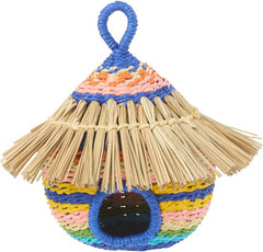 J-LINE VOGELHUISJE GESTREEPT PAPIER MULTICOLOR KLEIN - Tuincentrum Lopik