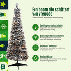 POP-UP KERSTBOOM MET SNEEUW EN 100 LEDS – 90 CM