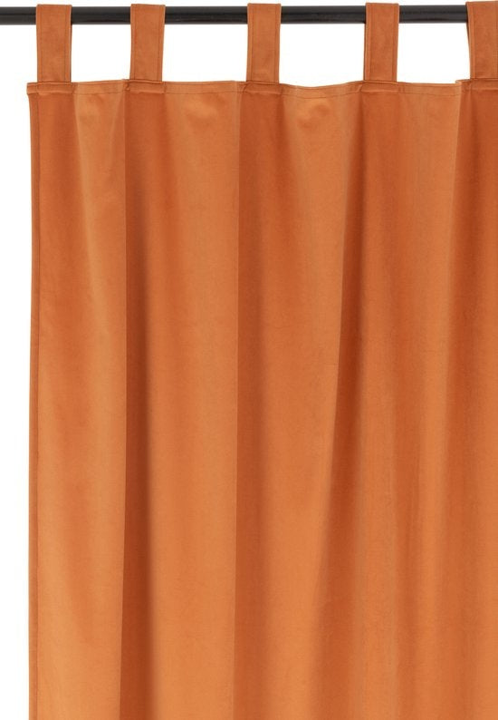 J-LINE GORDIJN LANG FLUWEEL OKER