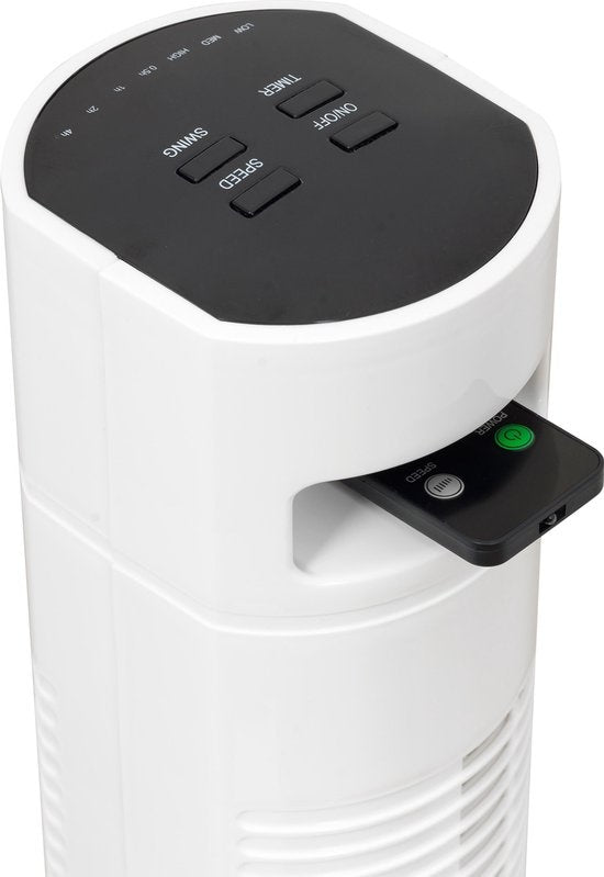 AFT770WRC TOWER VENTILATOR 78 CM MET AFSTANDSBEDIENING EN DIGITALE TIMER WIT 35 WATT