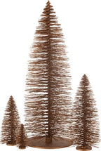 J-LINE KERSTBOOM DECO GLITTERS HOUT BRUIN EXTRA GROOT