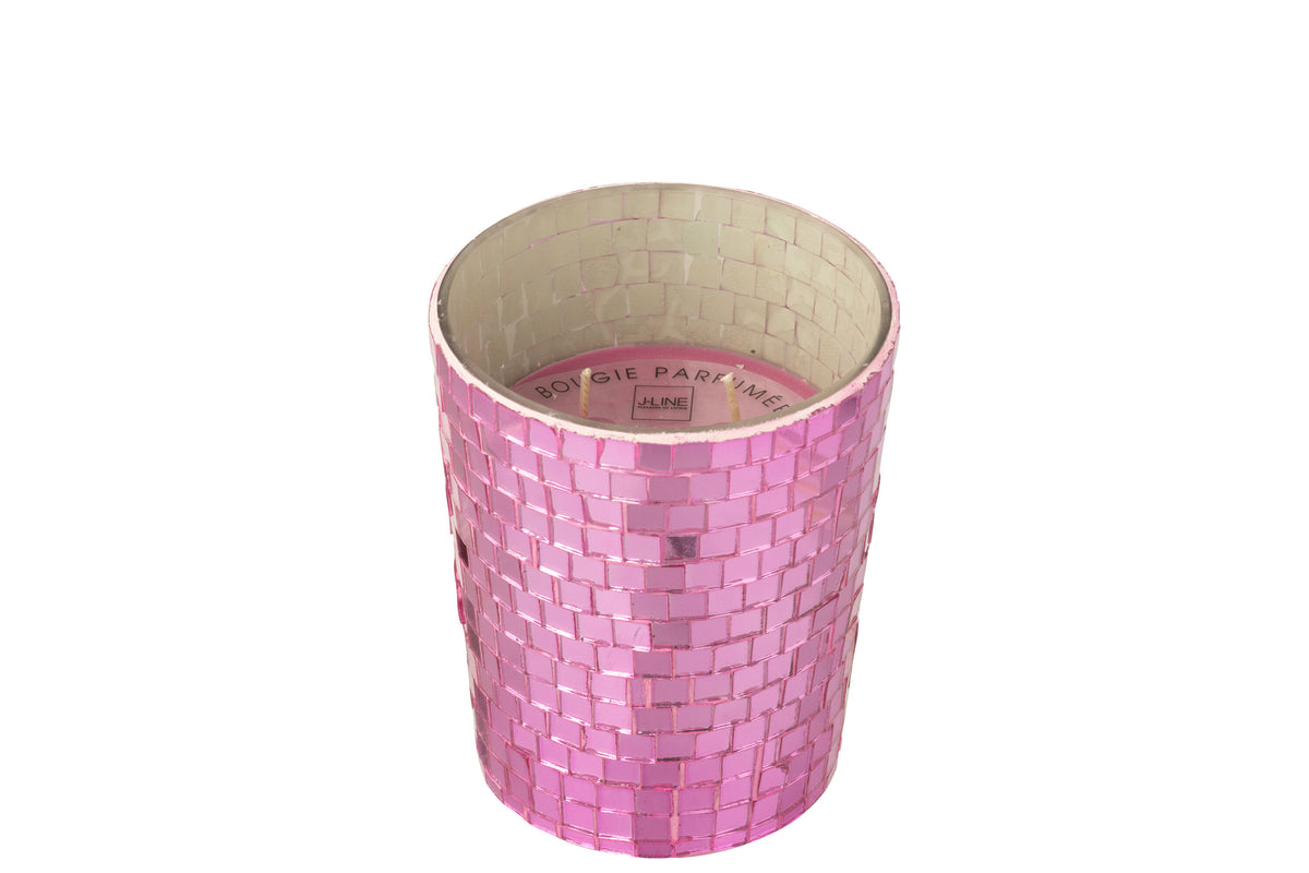 Scented Candle Mirror Glass Pink - Tuincentrum Lopik