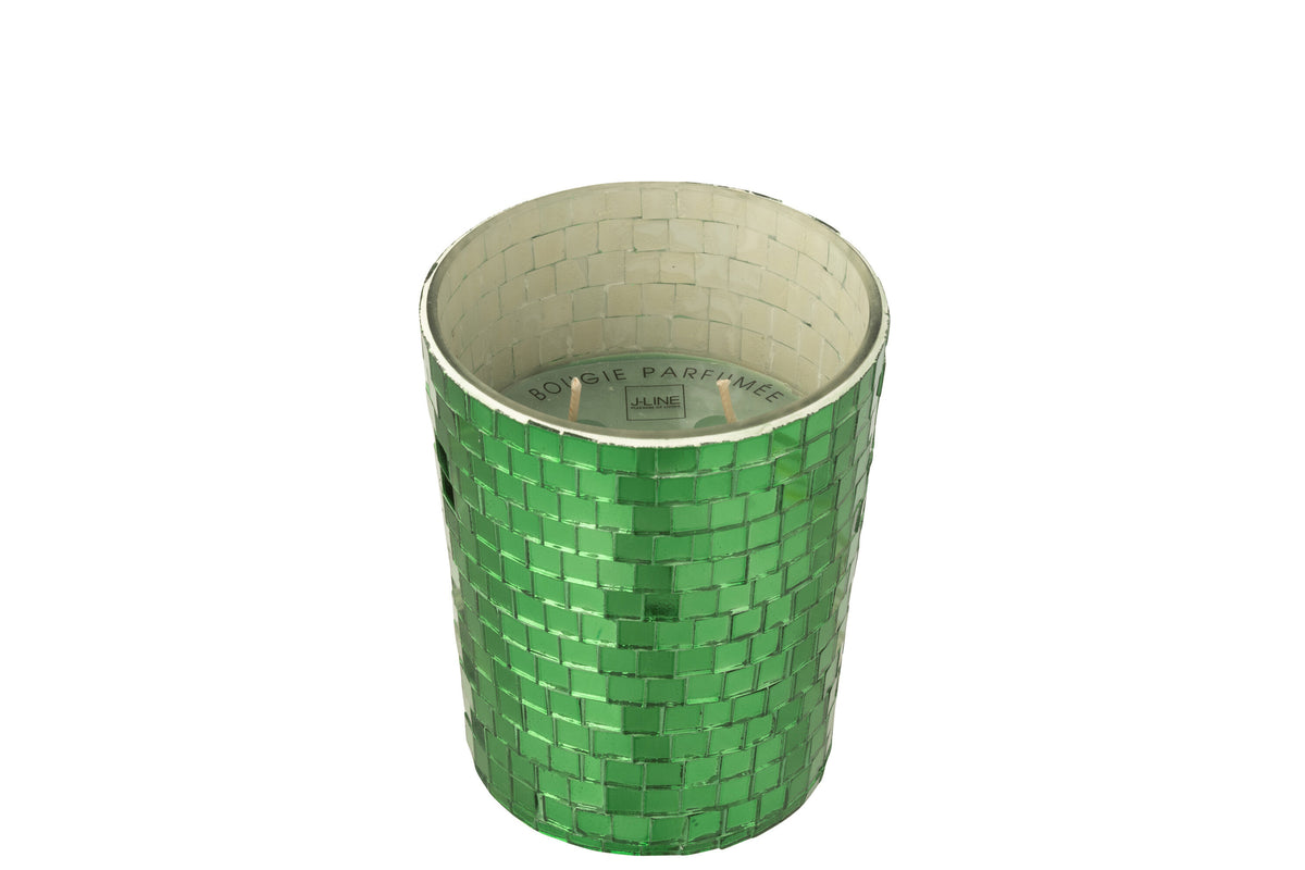 Scented Candle Mirror Glass Green - Tuincentrum Lopik