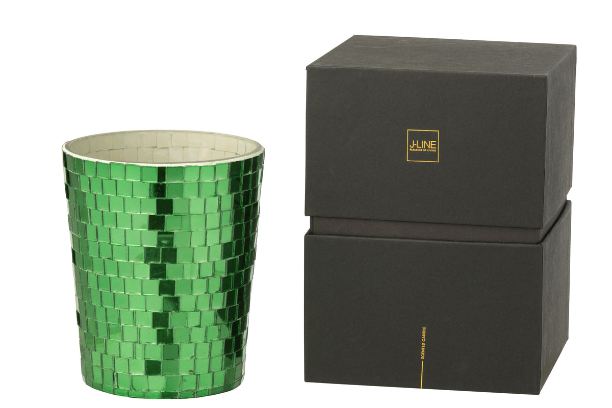 Scented Candle Mirror Glass Green - Tuincentrum Lopik