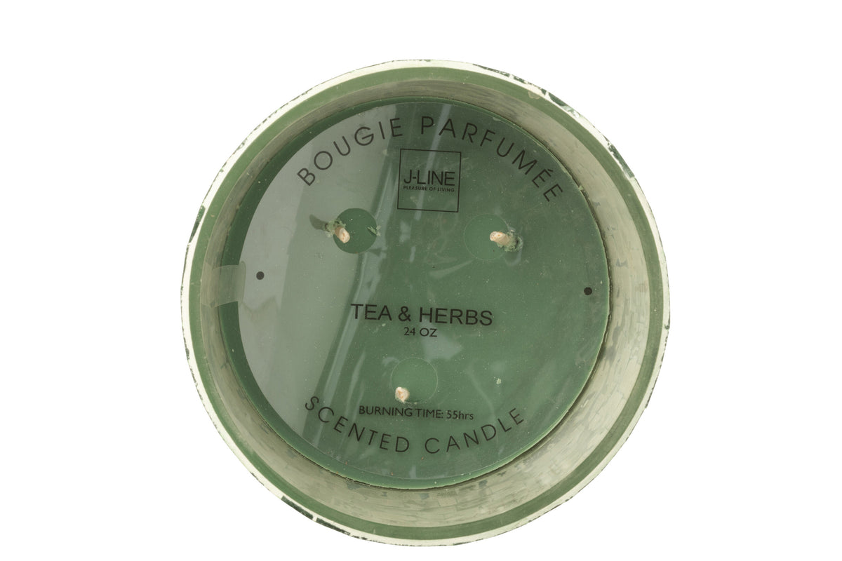 Scented Candle Mirror Glass Green - Tuincentrum Lopik