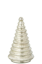 Scented Candle Tree Ribbed Glass Silver Colored Large - Tuincentrum Lopik