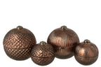 Scented Candle Christmas Bauble Glass Brown Large Assortment Of 2 - Tuincentrum Lopik