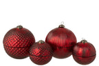 Scented Candle Christmas Bauble Glass Christmas Red Large Assortment Of 2 - Tuincentrum Lopik