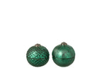 Scented Candle Christmas Bauble Glass Green Small Assortment Of 2 - Tuincentrum Lopik