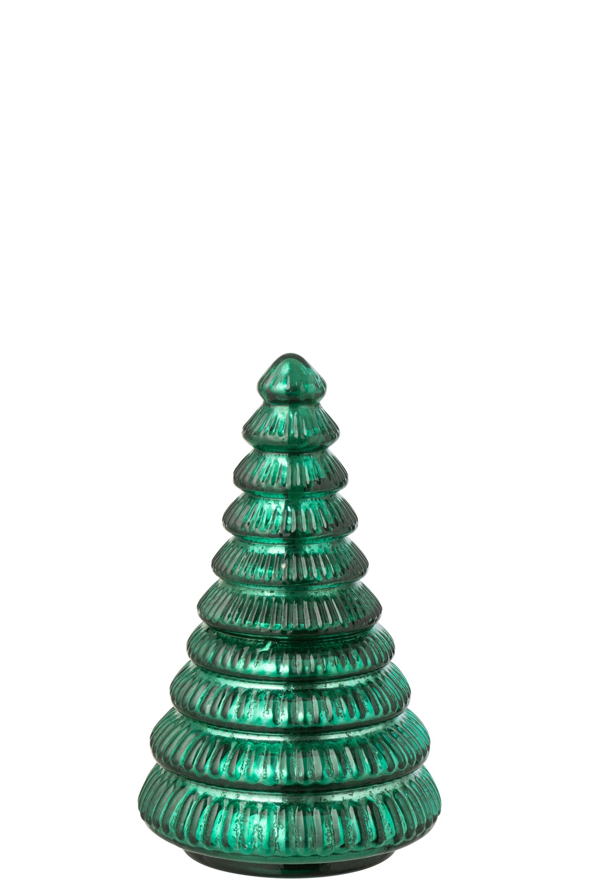 Scented Candle Tree Ribbed Glass Green Small - Tuincentrum Lopik