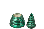 Scented Candle Tree Ribbed Glass Green Small - Tuincentrum Lopik