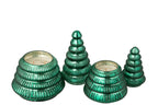 Scented Candle Tree Ribbed Glass Green Large - Tuincentrum Lopik