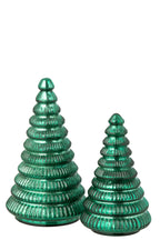 Scented Candle Tree Ribbed Glass Green Large - Tuincentrum Lopik