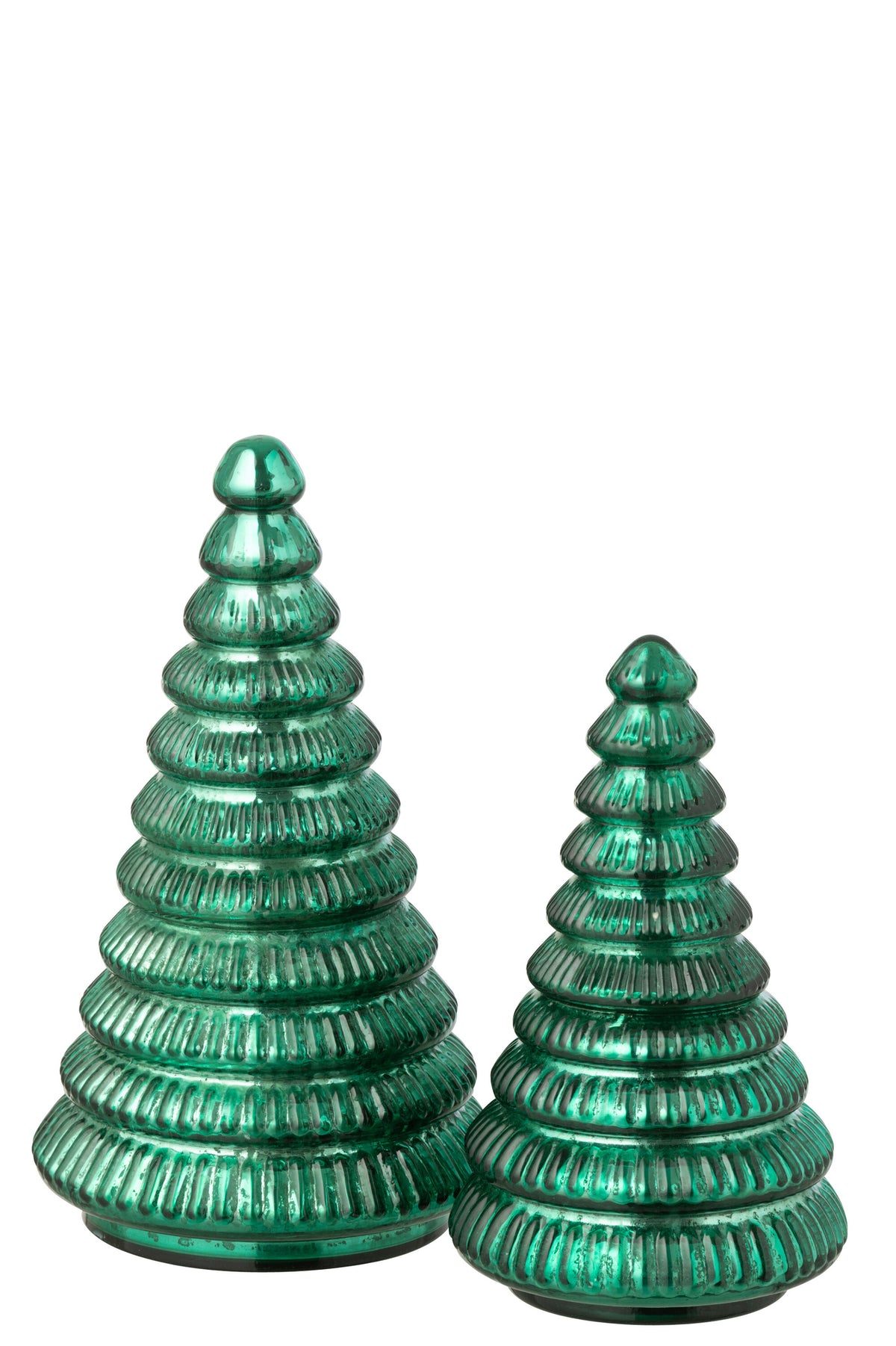 Scented Candle Tree Ribbed Glass Green Large - Tuincentrum Lopik