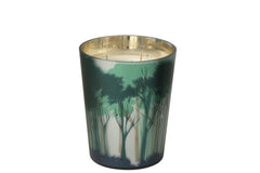 Scented Candle Noa Forest Soya Green/Gold Colored Medium-68H - Tuincentrum Lopik