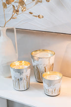 Scented Candle Noa Forest Soya White/Gold Colored Small-50H - Tuincentrum Lopik