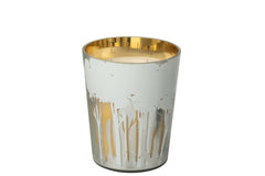 Scented Candle Noa Forest Soya White/Gold Colored Medium-68H - Tuincentrum Lopik