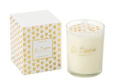 Scented Candle Je T'aime Wax Gold Colored Large - Tuincentrum Lopik