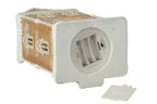 J-Line LED-gingerbreadhuis kalkpoeder/hars wit/beige 34,5 cm