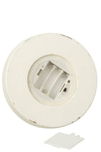 J-Line decoratieve LED-stolp notenkraker/boom/cadeaus wit/roze 28,5 cm