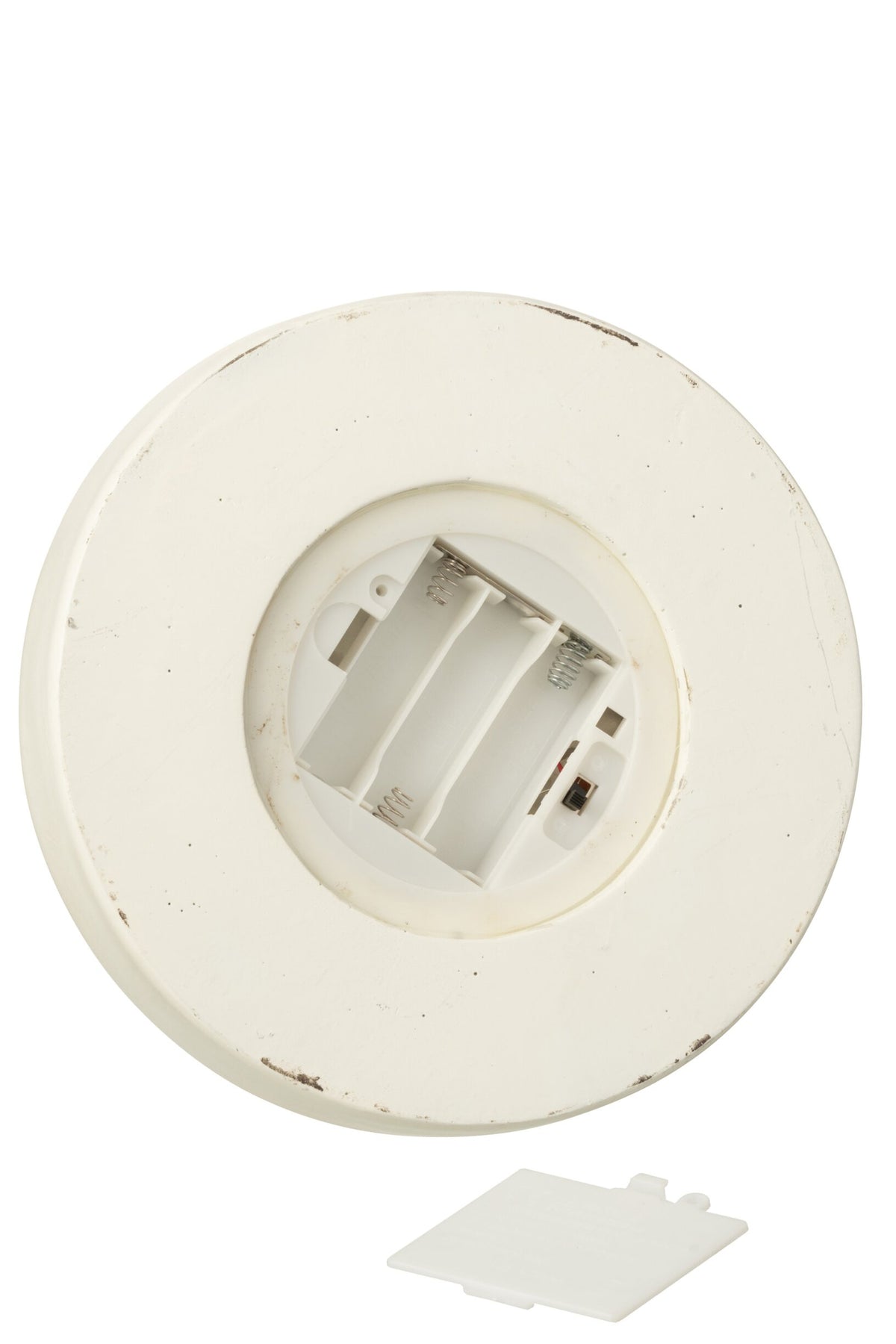 J-Line decoratieve LED-stolp notenkraker/boom/cadeaus wit/roze 28,5 cm