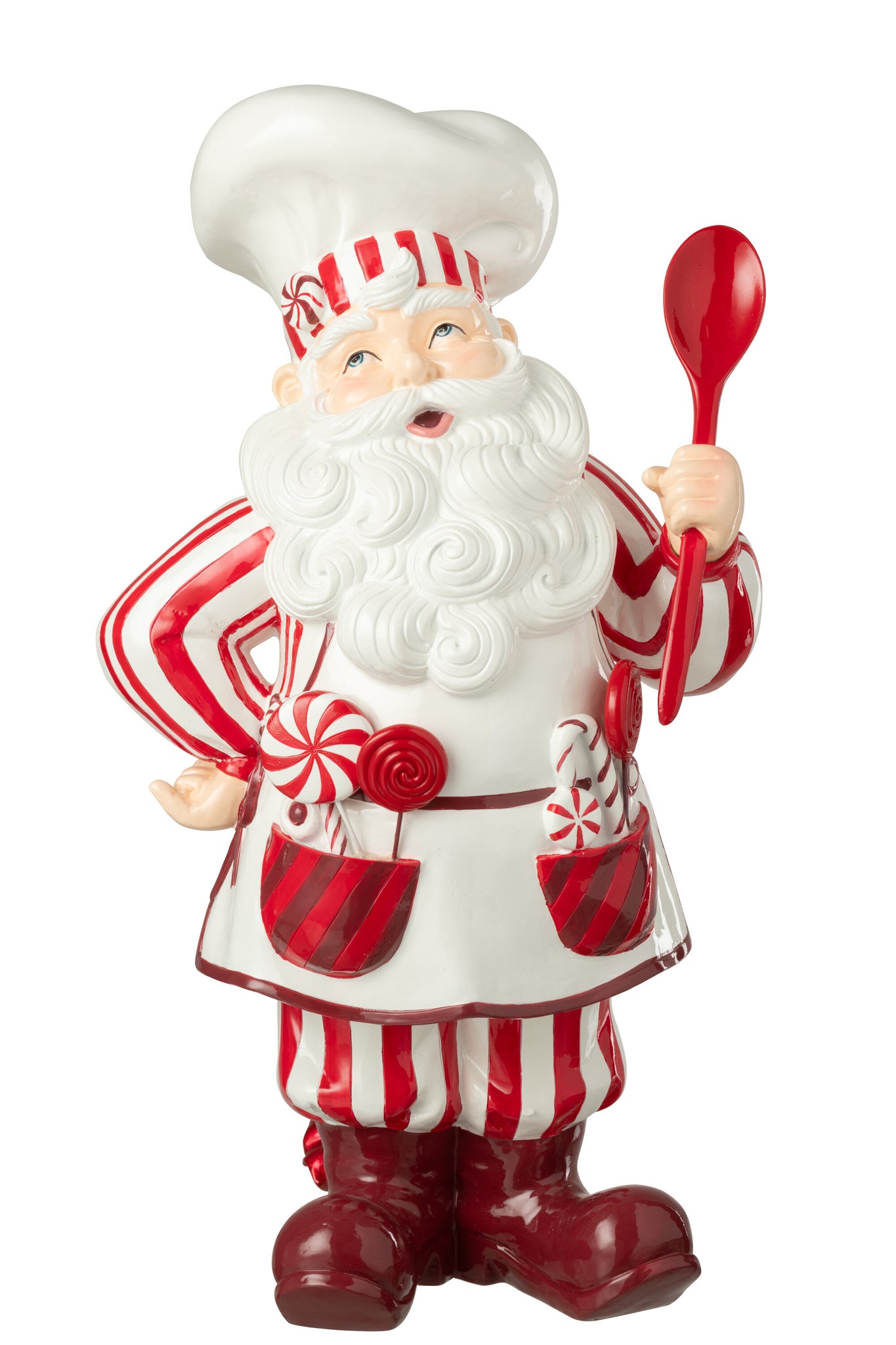 J-LINE KERSTMAN KOOK LIMOENPOEDER KERST ROOD/WIT
