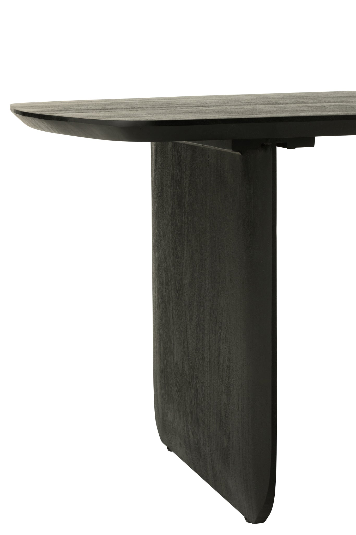 Zwarte eettafel van acaciahout