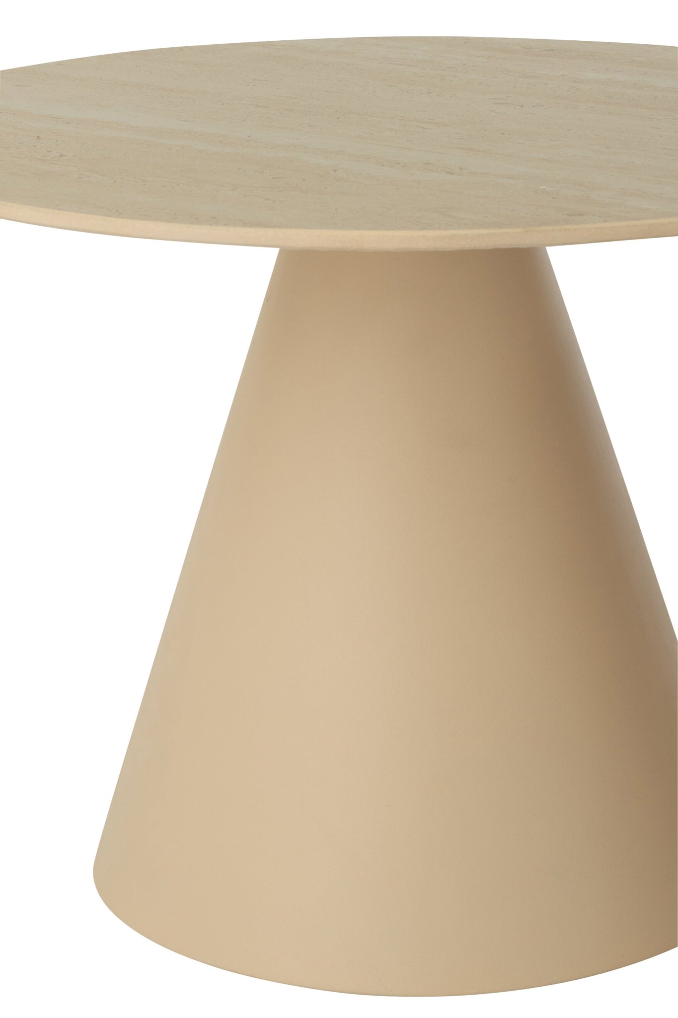 J-LINE SET VAN 2 BIJZETTAFELS CONE IJZER ECRU/BEIGE