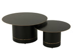 J-LINE SALONTAFEL CYLL ROND IJZER ZWART/GOUD LARGE 80 CM - Tuincentrum Lopik