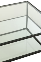 J-LINE SALONTAFEL IJZER/GLAS ZWART GROOT