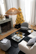 J-LINE SALONTAFEL IJZER/GLAS ZWART GROOT