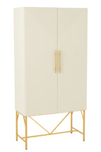 Chest Of Drawers Mdf/Metal White/Gold Colored - Tuincentrum Lopik