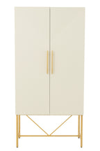 Chest Of Drawers Mdf/Metal White/Gold Colored - Tuincentrum Lopik