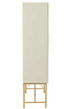 Chest Of Drawers Mdf/Metal White/Gold Colored - Tuincentrum Lopik