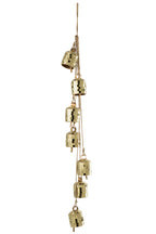 J-LINE DECORATIEVE HANGER BELLEN IJZER/SPIEGEL GOUD 45,5 CM