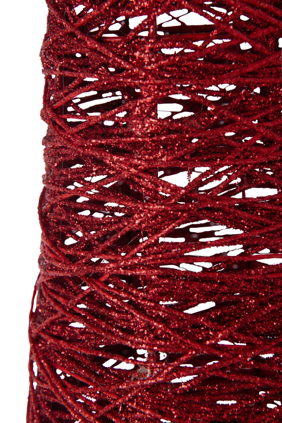 J-Line decoratieve kerstboom op voet papier/metaal rood large 85 cm