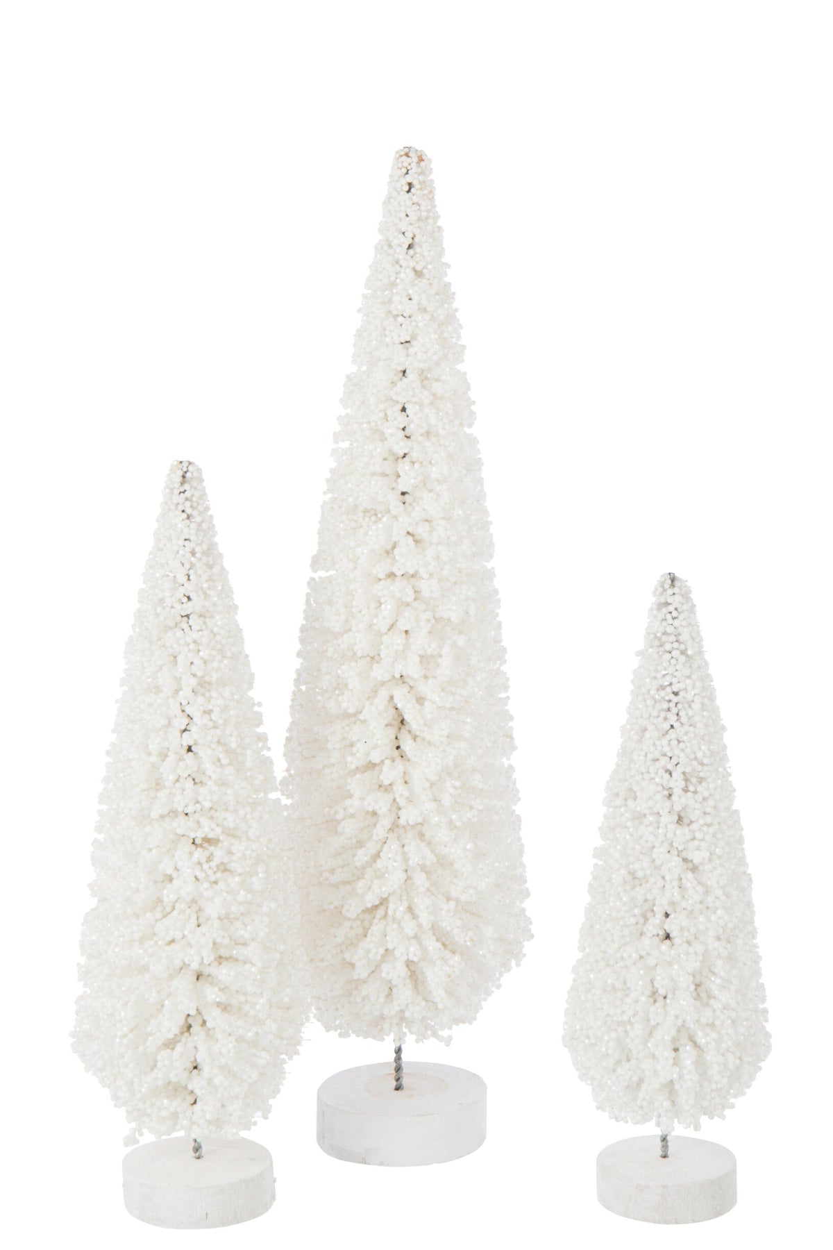 J-Line decoratieve kerstboom PET/eucalyptushout wit large 54 cm