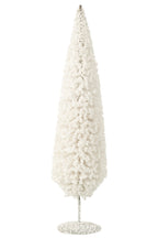 J-Line decoratieve kerstboom PET/eucalyptushout wit large 54 cm