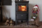J-LINE BEER + BEANIE POLYESTER BRUIN/KERST ROOD