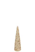 J-Line decoratieve kerstboom Cone foam/kunststof goud 56 cm