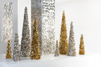 J-Line decoratieve kerstboom Cone foam/kunststof goud 56 cm