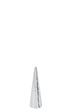 J-LINE DECORATIEVE KERSTBOOM CONE SPIEGEL/FOAM ZILVER 40 CM