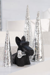 J-LINE DECORATIEVE KERSTBOOM CONE SPIEGEL/FOAM ZILVER 56 CM