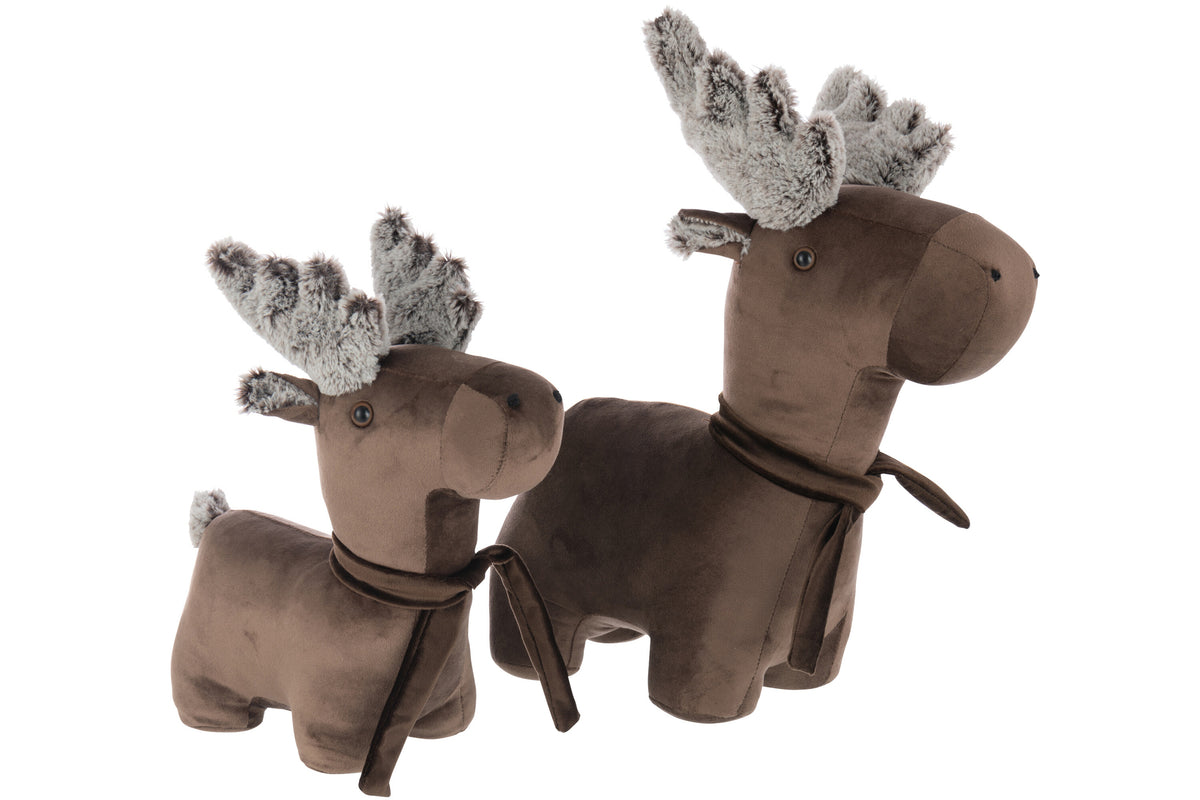 Doorstop Reindeer Polyester Brown Large - Tuincentrum Lopik