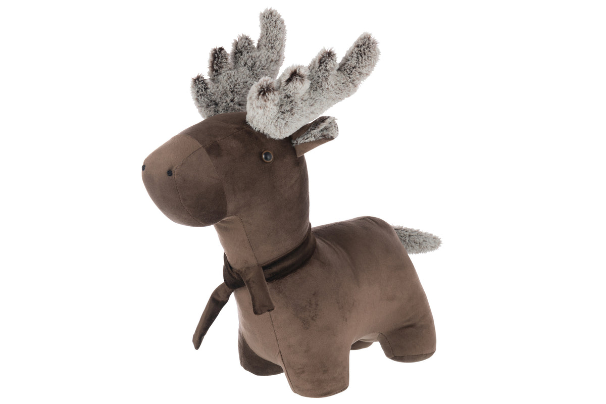 Doorstop Reindeer Polyester Brown Large - Tuincentrum Lopik